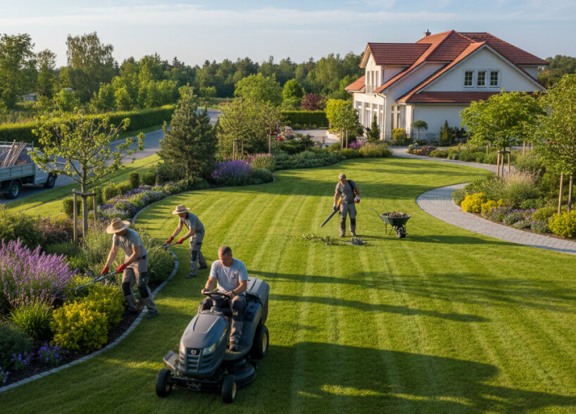 Clean edging and lawn maintenance in Northern Virginia